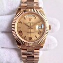 Replica Rolex Day-Date 40 228235 40MM KW Rose Gold Gold Dial Swiss 3255