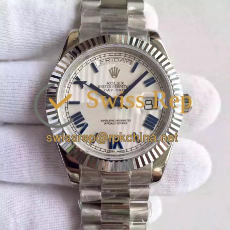 Replica Rolex Day-Date 40 228239 40MM KW Stainless Steel Silver Dial Swiss 3255