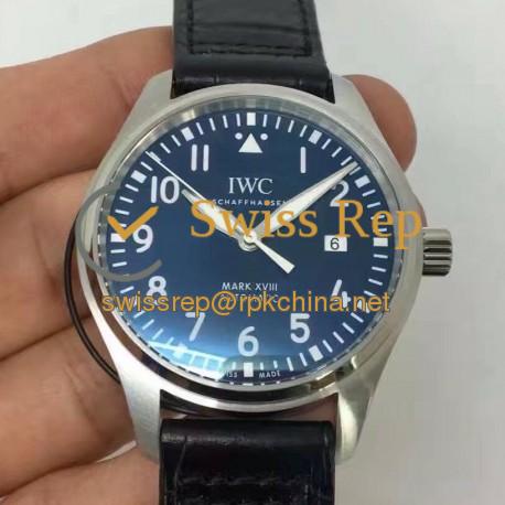 Replica IWC Pilot Mark XVIII Le Petit Prince IW327004 2017 MK Stainless Steel Blue Dial Swiss 2892