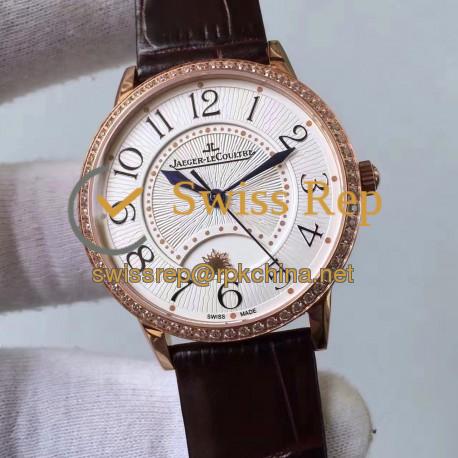 Replica Jaeger-LeCoultre Ladies Rendez-Vous Night & Day Large 3612420 38MM N Rose Gold & Diamonds White Dial Swiss 898D/1