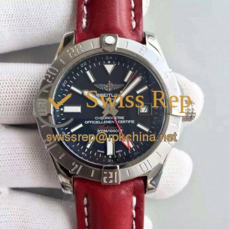 Replica Breitling Avenger II GMT A3239011/C872/105X/A20BA.1 N Stainless Steel Black Dial Swiss 2836-2