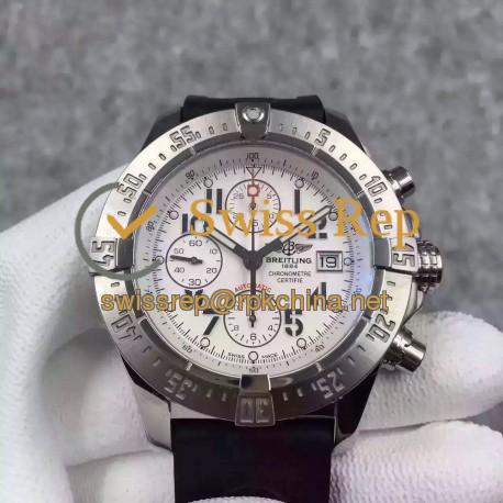 Replica Breitling Super Avenger Limited Edition A13370 N Stainless Steel White Dial Swiss 7750