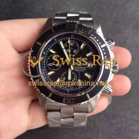 Replica Breitling Superocean Chronograph A1334102/BA82/134A N Stainless Steel Black & Yellow Dial Swiss 7750
