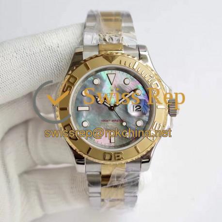 Replica Rolex Yacht-Master 40 116622 JF Stainless Steel & Yellow Gold Blue Mother Of Pearl  Dial Swiss 3135