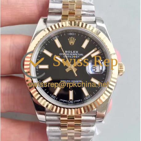 Replica Rolex Datejust 41 126333 41MM N Stainless Steel & Yellow Gold Black Dial Swiss 3235