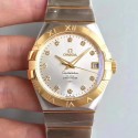 Replica Omega Constellation 123.20.38.21.52.002 38MM SSS Stainless Steel & Yellow Gold Rhodium Dial Swiss 8500