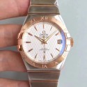 Replica Omega Constellation 123.20.38.21.02.008 38MM SSS Stainless Steel & Rose Gold White Dial Swiss 8500