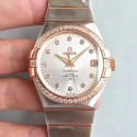 Replica Omega Constellation 123.25.38.21.52.001 38MM SSS Stainless Steel & Rose Gold Rhodium Dial Swiss 8500