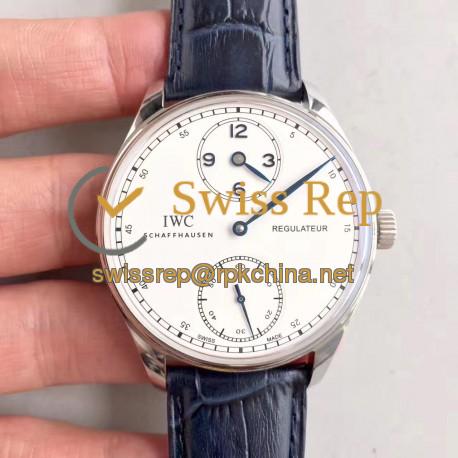 Replica IWC Portugieser Regulateur IW544401 ZF Stainless Steel White & Blue Dial Swiss IWC 98245