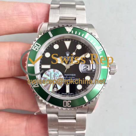 Replica Rolex Submariner Date 16610LV 50TH Anniversary JF Stainless Steel Black Dial swiss 2836-2