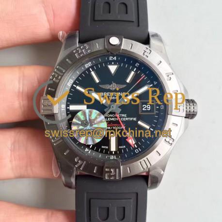 Replica Breitling Avenger II GMT A3239010/BF04/109W/M20BASA.1 GF Stainless Steel Black Dial Swiss 2836-2