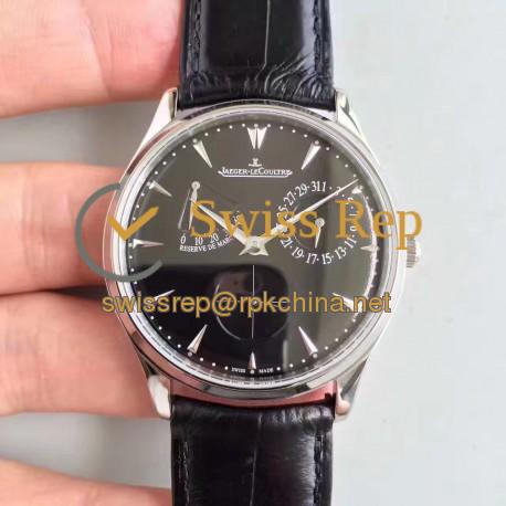 Replica Jaeger-LeCoultre Master Ultra Thin Reserve de Marche 1378480 ZF Stainless Steel Black Dial Swiss Caliber 938