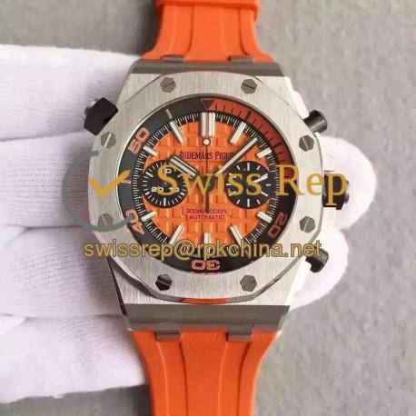 Replica Audemars Piguet Royal Oak Offshore Diver Chronograph 26703ST.OO.A070CA.01 JF Stainless Steel Orange Dial Swiss 3124
