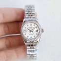 Replica Rolex Lady Datejust 28 279136RBR 28MM N Stainless Steel & Diamonds Mother Of Pearl Dial Swiss 2671